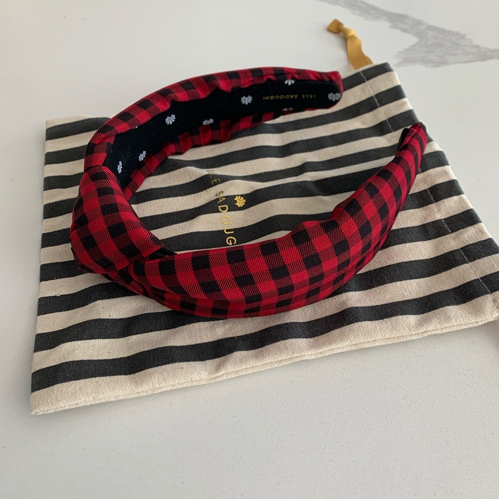 Lele Sadoughi Headband-Buffalo Check
